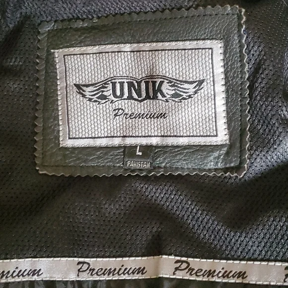 Like new- Unik Cafe racer style leather jacket sz 42 - Picture 6 of 11